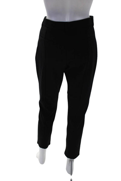 Mario Serrani Womens High Rise Slim Leg Dress Pant Trousers Black Size Large