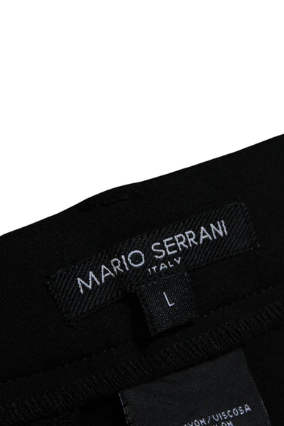 Mario Serrani Womens High Rise Slim Leg Dress Pant Trousers Black Size Large