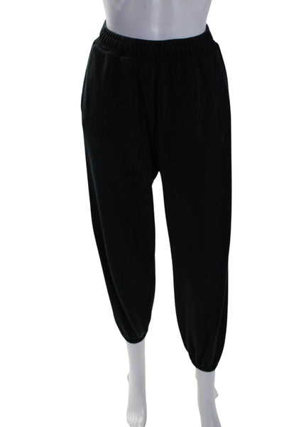 Ksubi Womens Cotton Elastic Waist High-Rise Tapered Sweatpants Black Size XS