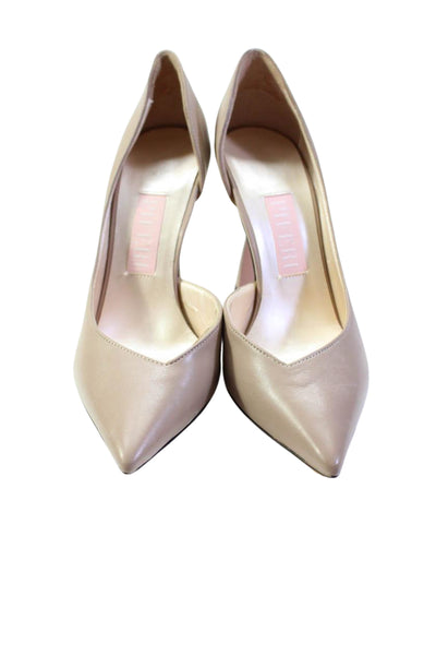 Piferi Womens Meather Pointed Toe D'orsay Heels Beige Size 6