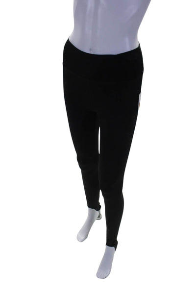 Tropic Of C Womens High Rise Pull On Athletic Leggings Black Size Small