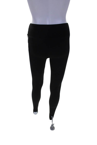 Tropic Of C Womens High Rise Pull On Athletic Leggings Black Size Small