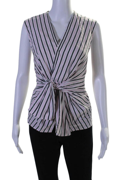 Bailey 44 Women's V-Neck Sleeveless Button Up Blouse Striped Size XS