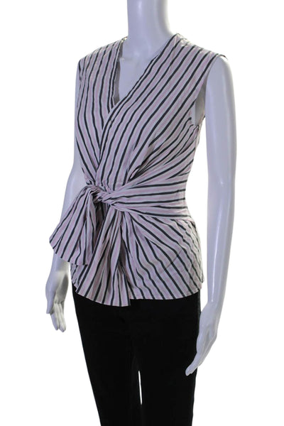 Bailey 44 Women's V-Neck Sleeveless Button Up Blouse Striped Size XS