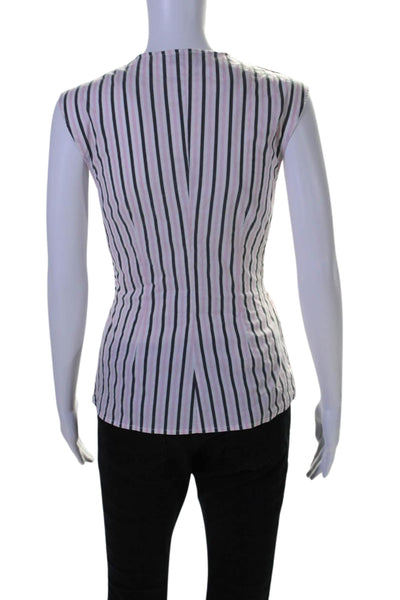 Bailey 44 Women's V-Neck Sleeveless Button Up Blouse Striped Size XS