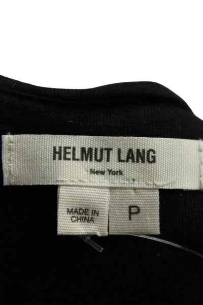 Helmut Lang Womens Scoop Neck Printed Silk Tank Top Black Gray Size Petite