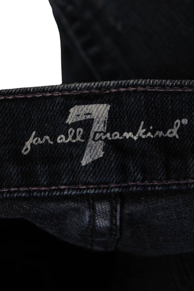 7 For All Mankind Womens Dark Wash Gwenevere Skinny Jeans Blue Size 24