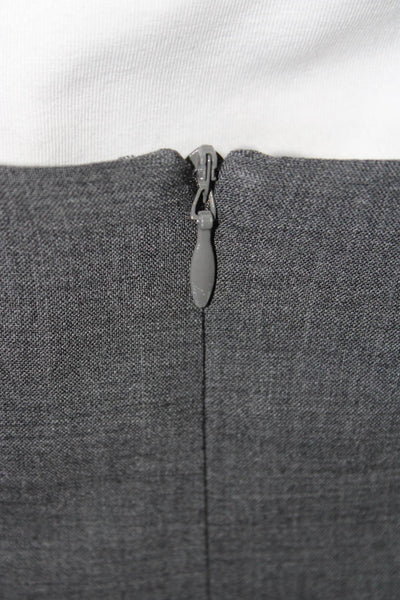 Calvin Klein Womens Wool Back Zip Lined Short Straight Skirt Dark Gray Size 0