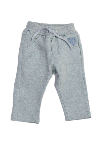 Kenzo Childrens Boys Drawstring Waist Sweatpants Blue Cotton Size 6 Months