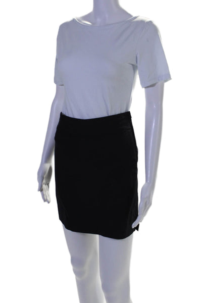 L'etoile Womens Flat Front A Line Mini Tennis Skort Black Size Extra Small