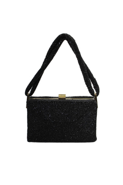 Designer Womens Black Beaded Detail Top Handle Handbag from eBay Endless Runway