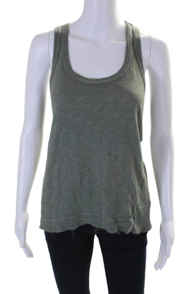 Wilt Womens Sleeveless Scoop Neck Tank Top Cotton Green Size Small