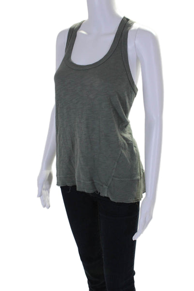 Wilt Womens Sleeveless Scoop Neck Tank Top Cotton Green Size Small