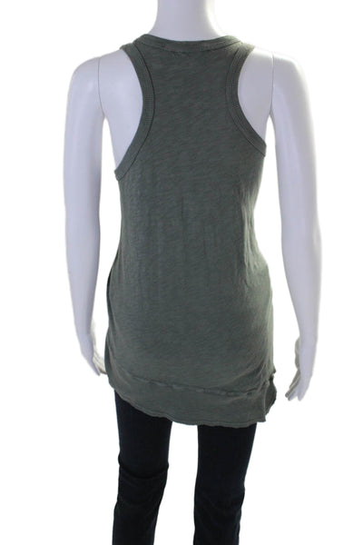 Wilt Womens Sleeveless Scoop Neck Tank Top Cotton Green Size Small