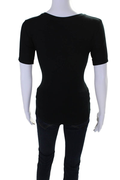 Zimmerli Of Switzerland Womens Short Sleeve Slim Fit T Shirt Black Size S