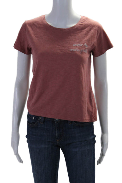 Bassigue Womens Short Sleeve Another Boy Another Problem Tee Shirt Pink Size XS