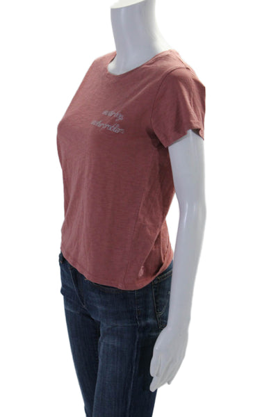 Bassigue Womens Short Sleeve Another Boy Another Problem Tee Shirt Pink Size XS