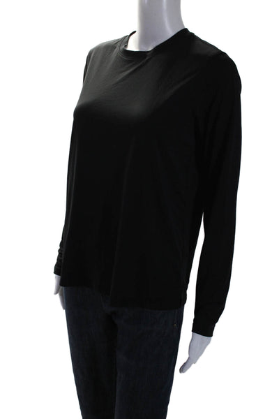 Lululemon Womens Round Neck Long Sleeve Pullover Athletic Top Black Size M