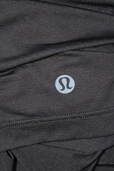 Lululemon Womens Round Neck Long Sleeve Pullover Athletic Top Black Size M