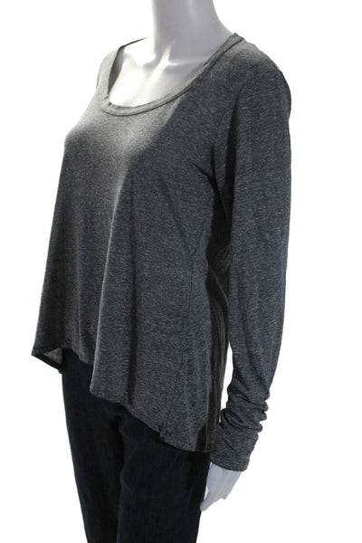 Wilt Womens Round Neck Long Sleeve Pullover Casual T-Shirt Gray Size M