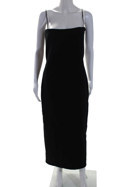 The Row Womens Square Neck Removable Strapped Zipped Maxi Gown Black Size M