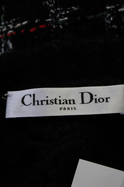 Christian Dior Womens Wool Open Knitted 2021 Long Sleeve Sweater Black Size 2