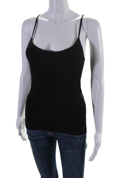 Splits59 Womens Round Neck Sleeveless Pullover Casual Tank Top Black Size S