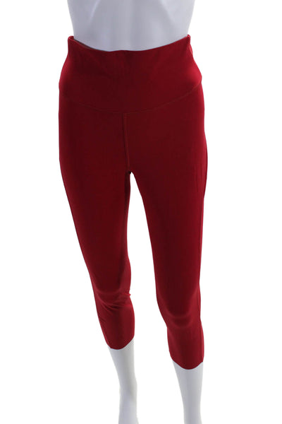 Lululemon Womens High Waisted Tapered Leg Compression Leggings Red Size 10