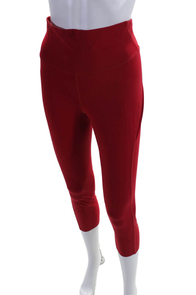 Lululemon Womens High Waisted Tapered Leg Compression Leggings Red Size 10