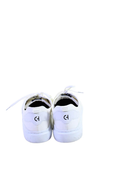 Cole Haan Womens Lace Up Low Top Tennis Shoes Canvas White Size 9.5 US