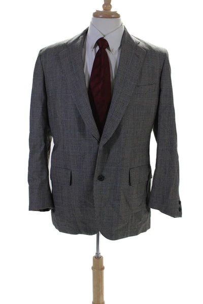 Brooks Brothers Mens Gray Plaid Print Blazer Size 40 from eBay Endless Runway