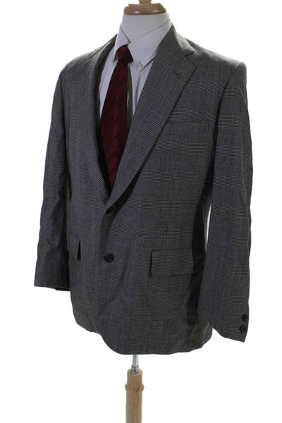 Brooks Brothers Mens Gray Plaid Print Blazer Size 40 from eBay Endless Runway