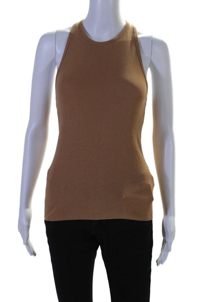 A.L.C. Womens Sleeveless Pullover Shell Sweater Brown Cotton Size Extra Small