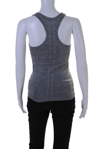 Lululemon Womens Racer Back Sleeveless Stretch Knit Tank Top Gray Size 2