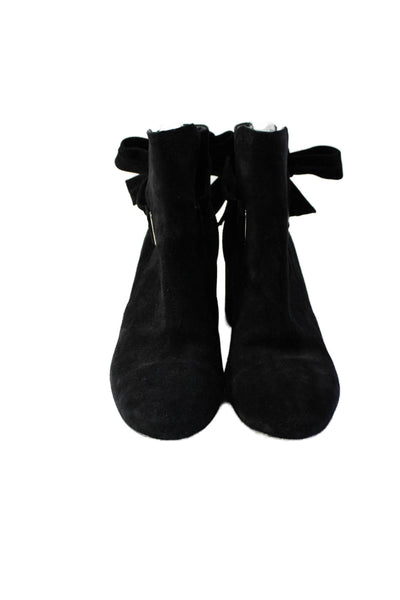 Rag & Bone Womens Suede Wrap Tie Booties Black Size 7.5