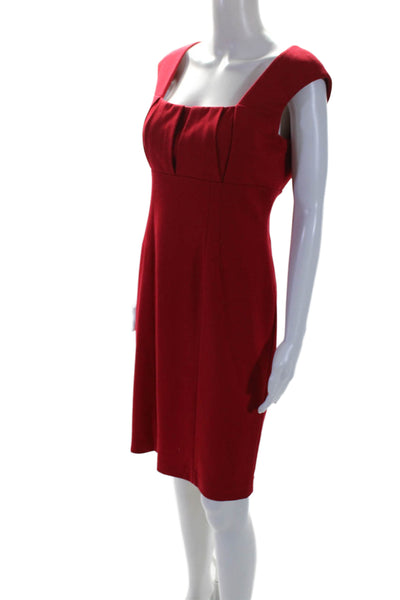 Calvin Klein Womens Sleeveless High Waist Body Con Stretch Dress Red Size 6