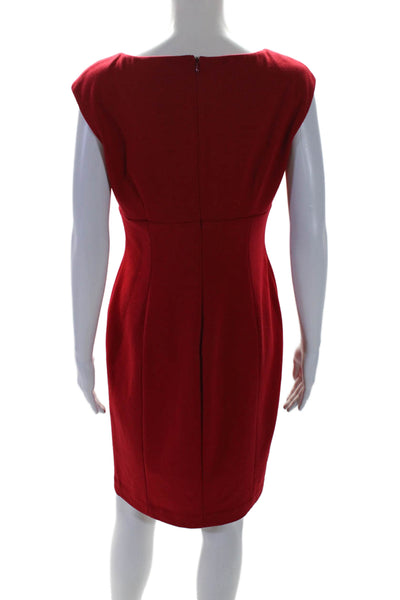 Calvin Klein Womens Sleeveless High Waist Body Con Stretch Dress Red Size 6