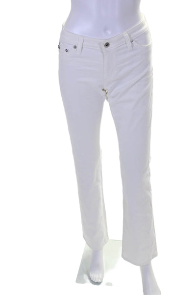 AG Adriano Goldschmied Womens Tapered Leg Five Pocket Pants White Size 28