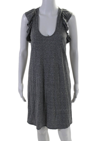 Current/Elliott Womens Sleeveless Knee Length Scoop Neck Dress Gray Size 1