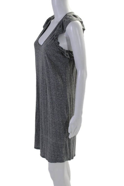 Current/Elliott Womens Sleeveless Knee Length Scoop Neck Dress Gray Size 1