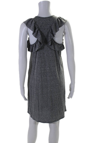 Current/Elliott Womens Sleeveless Knee Length Scoop Neck Dress Gray Size 1