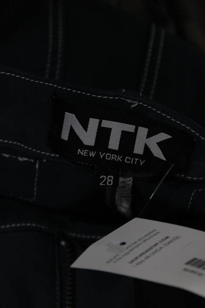 NTK New York Womens Straight Leg Five Pocket Pants Blue Size 28