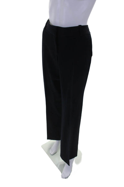 J Crew Collection Women's Hook Closure Straight Leg Dress Pants Black Size 8