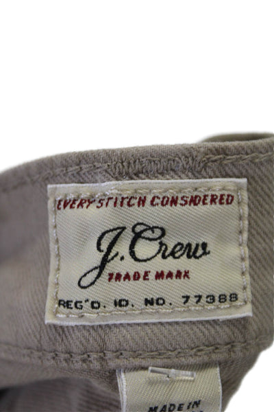 J Crew Men's Button Closure Flat Front Straight Leg Pants Beige Size 34