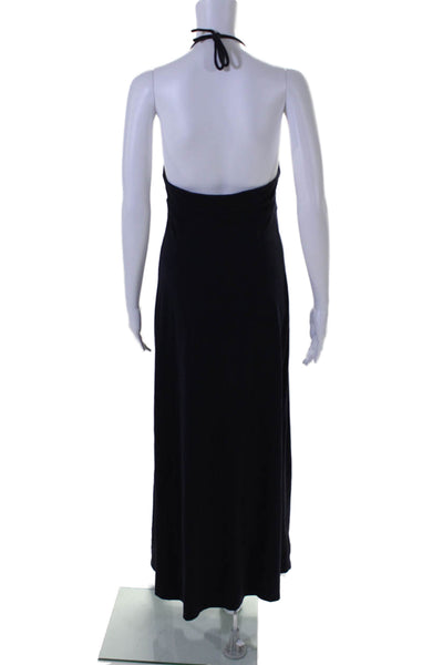 Susana Monaco Womens Sleeveless V Neck Long Dress Blue Size Medium