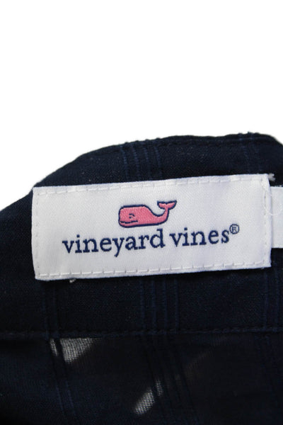 Vineyard Vines Womens Sleeveless Mid Calf Waist Tie Dress Blue Size Medium