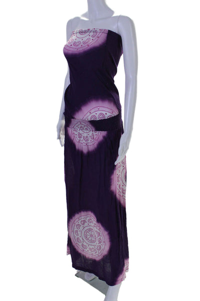 Cool Change Womens Square Neck Sleeveless Embellished Long Dress Purple Small