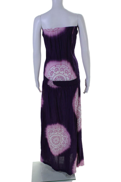 Cool Change Womens Square Neck Sleeveless Embellished Long Dress Purple Small