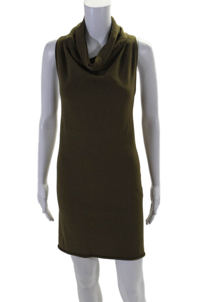 Sarah Pacini Womens Sleeveless Turtle Neck Knee Length Dress Green Size 1