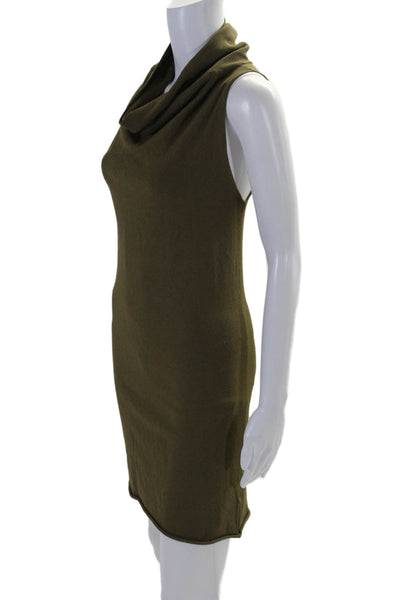 Sarah Pacini Womens Sleeveless Turtle Neck Knee Length Dress Green Size 1